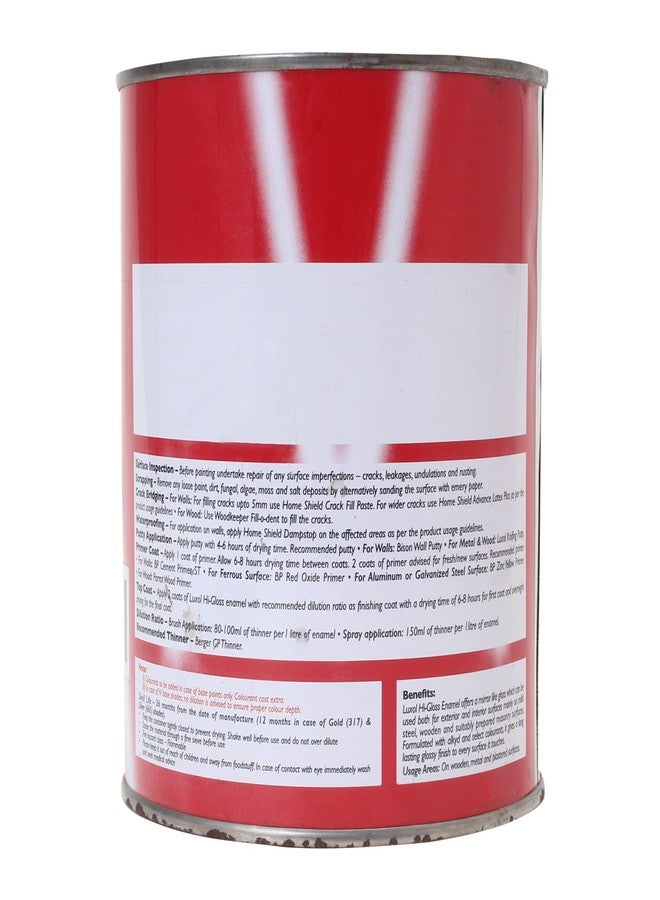 BERGER Luxol Hi Gloss Enamel Deep Orange 1Ltr - Image 3